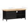 Massiver TV-Schrank aus rauem Mangoholz, 90 x 30 x 41 cm von vidaXL, TV-Möbel - Ref: Foro24-320662, Preis: 140,89 €, Rabatt: %