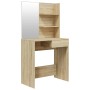 Dressing table with mirror in Sonoma oak color 74.5x40x141 cm by vidaXL, Bedroom Dressers - Ref: Foro24-802807, Price: 94,40 ...
