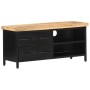 Massiver TV-Schrank aus rauem Mangoholz, 90 x 30 x 41 cm von vidaXL, TV-Möbel - Ref: Foro24-320662, Preis: 140,89 €, Rabatt: %