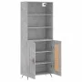 Aparador alto madera contrachapada gris hormigón 69,5x34x180 cm de vidaXL, Aparadores - Ref: Foro24-3189929, Precio: 124,18 €...