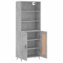 Hohes Sideboard aus betongrauem Sperrholz, 69,5 x 34 x 180 cm von vidaXL, Sideboards - Ref: Foro24-3189929, Preis: 125,44 €, ...