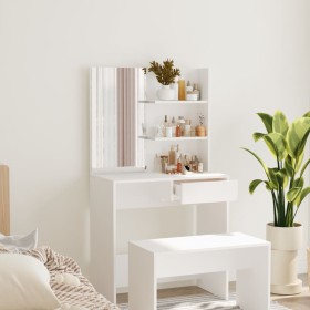 Dresser with white mirror 74.5x40x141 cm by vidaXL, Bedroom Dressers - Ref: Foro24-802804, Price: 83,44 €, Discount: %