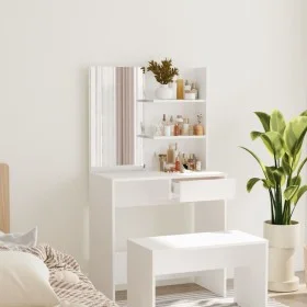 Tocador con espejo blanco 74,5x40x141 cm de vidaXL, Tocadores para dormitorios - Ref: Foro24-802804, Precio: 82,34 €, Descuen...
