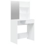 Schminktisch mit weißem Spiegel 74,5x40x141 cm von vidaXL, Schlafzimmerkommoden - Ref: Foro24-802804, Preis: 83,44 €, Rabatt: %
