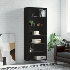 Tall black engineered wood sideboard 69.5x32.5x180 cm by vidaXL, Sideboards - Ref: Foro24-3189542, Price: 120,94 €, Discount: %
