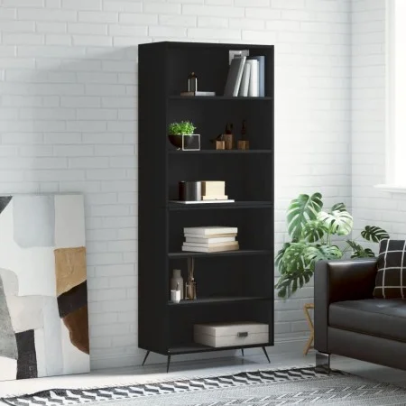 Tall black engineered wood sideboard 69.5x32.5x180 cm by vidaXL, Sideboards - Ref: Foro24-3189542, Price: 120,94 €, Discount: %
