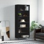 Aparador alto madera de ingeniería negro 69,5x32,5x180 cm de vidaXL, Aparadores - Ref: Foro24-3189542, Precio: 127,79 €