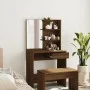 Dressing table with oak brown mirror 74.5x40x141 cm by vidaXL, Bedroom Dressers - Ref: Foro24-820492, Price: 72,81 €, Discoun...