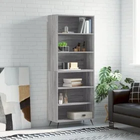 Aparador alto madera de ingeniería gris Sonoma 69,5x32,5x180 cm von vidaXL, Sideboards - Ref: Foro24-3189547, Preis: 109,49 €...