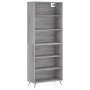 Aparador alto madera de ingeniería gris Sonoma 69,5x32,5x180 cm von vidaXL, Sideboards - Ref: Foro24-3189547, Preis: 115,59 €...