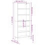 Aparador alto madera ingeniería gris hormigón 69,5x32,5x180 cm by vidaXL, Sideboards - Ref: Foro24-3189545, Price: 108,37 €, ...