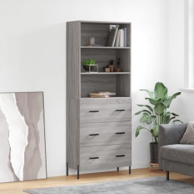 Hohes Sideboard Sonoma graues Sperrholz 69,5x34x180 cm von vidaXL, Sideboards - Ref: Foro24-3189395, Preis: 174,09 €, Rabatt: %