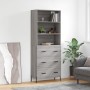 Aparador alto madera contrachapada gris sonoma 69,5x34x180 cm de vidaXL, Aparadores - Ref: Foro24-3189395, Precio: 173,57 €, ...