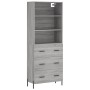 Tall gray Sonoma plywood sideboard 69.5x34x180 cm by vidaXL, Sideboards - Ref: Foro24-3189395, Price: 173,57 €, Discount: %