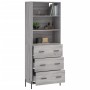 Tall gray Sonoma plywood sideboard 69.5x34x180 cm by vidaXL, Sideboards - Ref: Foro24-3189395, Price: 173,57 €, Discount: %