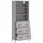 Hohes Sideboard Sonoma graues Sperrholz 69,5x34x180 cm von vidaXL, Sideboards - Ref: Foro24-3189395, Preis: 162,72 €, Rabatt: %
