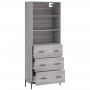 Tall gray Sonoma plywood sideboard 69.5x34x180 cm by vidaXL, Sideboards - Ref: Foro24-3189395, Price: 173,57 €, Discount: %