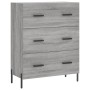 Tall gray Sonoma plywood sideboard 69.5x34x180 cm by vidaXL, Sideboards - Ref: Foro24-3189395, Price: 173,57 €, Discount: %