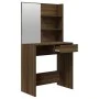 Dressing table with oak brown mirror 74.5x40x141 cm by vidaXL, Bedroom Dressers - Ref: Foro24-820492, Price: 72,81 €, Discoun...