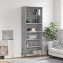 Aparador alto madera ingeniería gris hormigón 69,5x32,5x180 cm de vidaXL, Aparadores - Ref: Foro24-3189585, Precio: 116,15 €