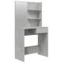 Concrete gray dressing table with mirror 74.5x40x141 cm by vidaXL, Bedroom Dressers - Ref: Foro24-802808, Price: 75,32 €, Dis...