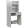 Concrete gray dressing table with mirror 74.5x40x141 cm by vidaXL, Bedroom Dressers - Ref: Foro24-802808, Price: 74,46 €, Dis...