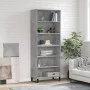 Aparador alto madera ingeniería gris hormigón 69,5x32,5x180 cm by vidaXL, Sideboards - Ref: Foro24-3189601, Price: 110,86 €, ...