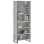 Aparador alto madera ingeniería gris hormigón 69,5x32,5x180 cm by vidaXL, Sideboards - Ref: Foro24-3189601, Price: 110,86 €, ...