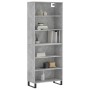Aparador alto madera ingeniería gris hormigón 69,5x32,5x180 cm von vidaXL, Sideboards - Ref: Foro24-3189601, Preis: 115,11 €,...