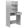 Concrete gray dressing table with mirror 74.5x40x141 cm by vidaXL, Bedroom Dressers - Ref: Foro24-802808, Price: 75,32 €, Dis...