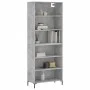 Hohes Sideboard Holzwerkstoff grauer Beton 69,5x32,5x180 cm von vidaXL, Sideboards - Ref: Foro24-3189577, Preis: 106,15 €, Ra...