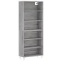 Tall gray Sonoma engineered wood sideboard 69.5x32.5x180 cm by vidaXL, Sideboards - Ref: Foro24-3189563, Price: 108,10 €, Dis...