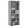Tall gray Sonoma engineered wood sideboard 69.5x32.5x180 cm by vidaXL, Sideboards - Ref: Foro24-3189563, Price: 108,10 €, Dis...