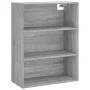 Tall gray Sonoma engineered wood sideboard 69.5x32.5x180 cm by vidaXL, Sideboards - Ref: Foro24-3189563, Price: 108,10 €, Dis...