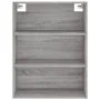 Tall gray Sonoma engineered wood sideboard 69.5x32.5x180 cm by vidaXL, Sideboards - Ref: Foro24-3189563, Price: 108,10 €, Dis...