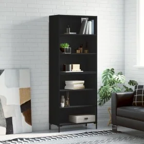 Tall black engineered wood sideboard 69.5x32.5x180 cm by vidaXL, Sideboards - Ref: Foro24-3189574, Price: 121,08 €, Discount: %