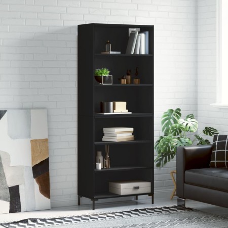 Tall black engineered wood sideboard 69.5x32.5x180 cm by vidaXL, Sideboards - Ref: Foro24-3189574, Price: 130,40 €, Discount: %