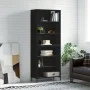 Aparador alto madera de ingeniería negro 69,5x32,5x180 cm de vidaXL, Aparadores - Ref: Foro24-3189574, Precio: 120,95 €, Desc...