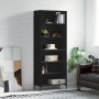 Tall black engineered wood sideboard 69.5x32.5x180 cm by vidaXL, Sideboards - Ref: Foro24-3189574, Price: 130,40 €, Discount: %
