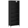 Tall black engineered wood sideboard 69.5x32.5x180 cm by vidaXL, Sideboards - Ref: Foro24-3189574, Price: 121,08 €, Discount: %