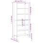 Tall black engineered wood sideboard 69.5x32.5x180 cm by vidaXL, Sideboards - Ref: Foro24-3189574, Price: 130,40 €, Discount: %
