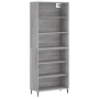 Tall Sonoma gray engineered wood sideboard 69.5x32.5x180 cm by vidaXL, Sideboards - Ref: Foro24-3189595, Price: 118,85 €, Dis...