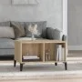Oak Sonoma plywood coffee table 60x50x36.5 cm by vidaXL, Coffee table - Ref: Foro24-821039, Price: 39,23 €, Discount: %