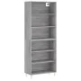 Tall engineered wood gray concrete sideboard 69.5x32.5x180 cm by vidaXL, Sideboards - Ref: Foro24-3189561, Price: 103,30 €, D...