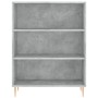 Aparador alto madera ingeniería gris hormigón 69,5x32,5x180 cm de vidaXL, Aparadores - Ref: Foro24-3189561, Precio: 110,57 €
