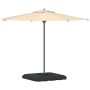 Juego de base para parasol cantilever 4 pcs Negro