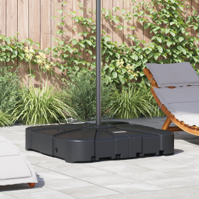 Juego de base para parasol cantilever 2 pcs Negro