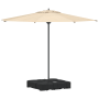 Juego de base para parasol cantilever 2 pcs Negro