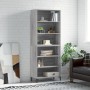 Aparador alto madera de ingeniería gris Sonoma 69,5x32,5x180 cm de vidaXL, Aparadores - Ref: Foro24-3189579, Precio: 119,03 €