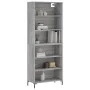 Aparador alto madera de ingeniería gris Sonoma 69,5x32,5x180 cm by vidaXL, Sideboards - Ref: Foro24-3189579, Price: 111,47 €,...